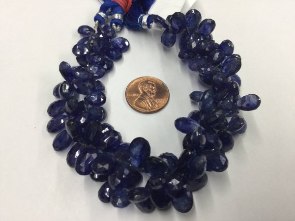 Blue Sapphire Pears Faceted