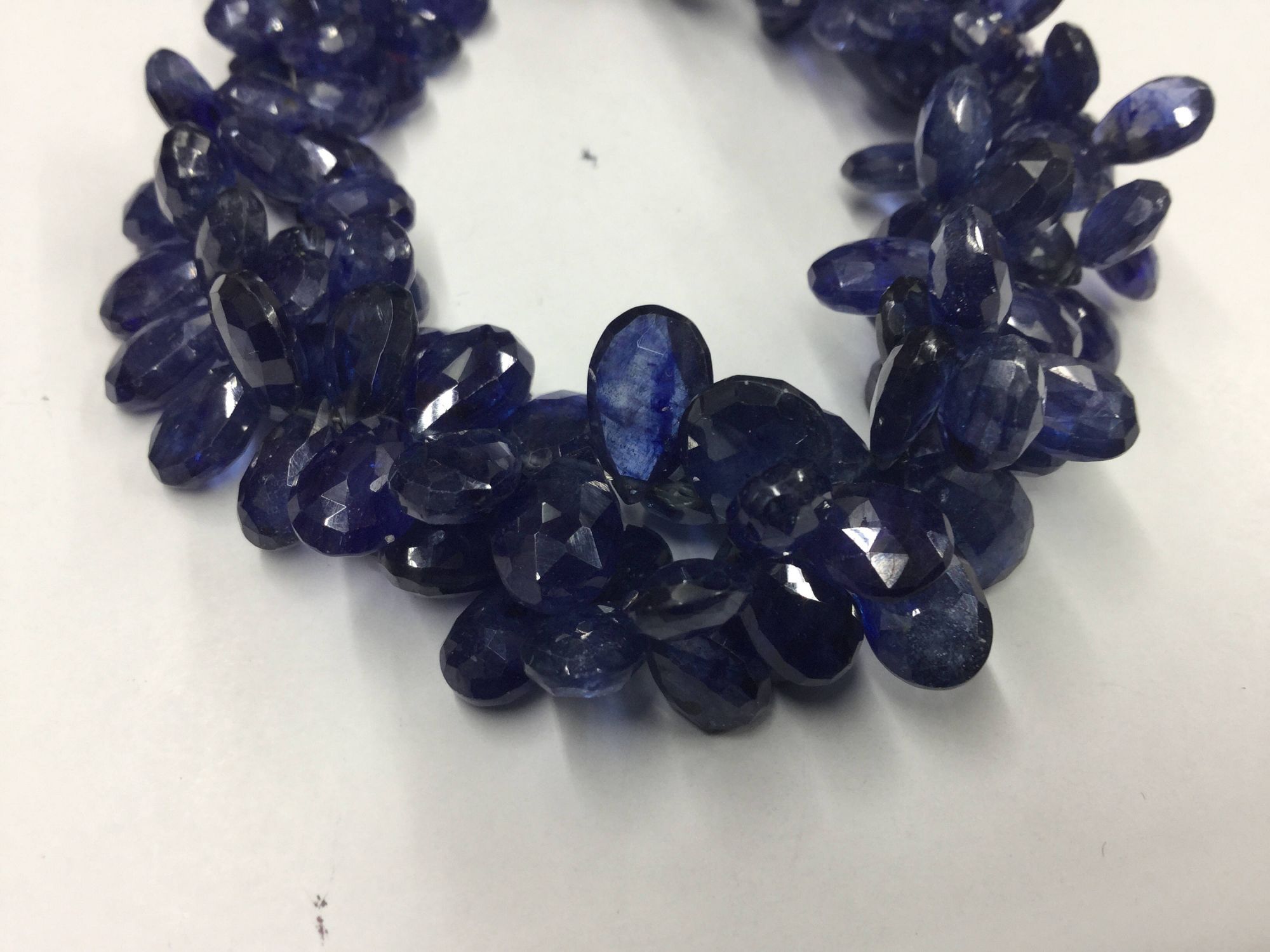 Blue Sapphire Pears Faceted
