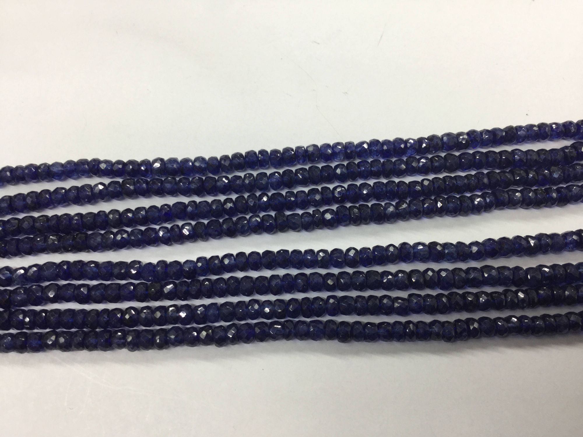 Natural Blue Sapphire Rondelles Faceted