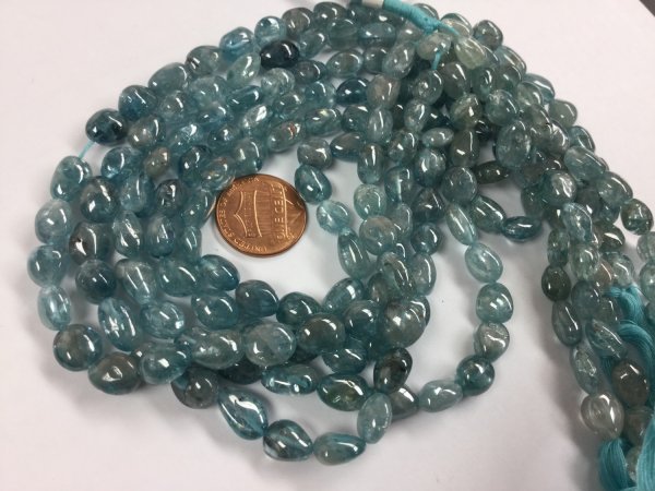 Natural Blue Zircon Nuggets Smooth