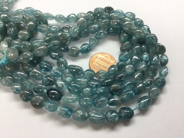 Natural Blue Zircon Nuggets Smooth