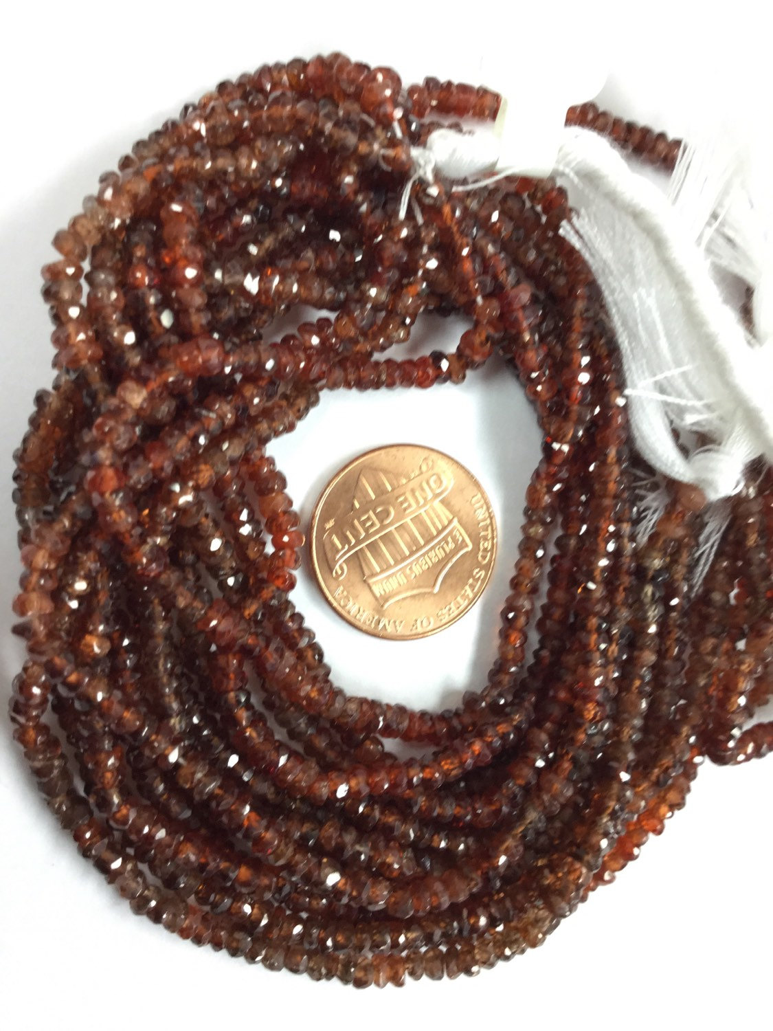 Natural Brown Zircon Rondelles Faceted