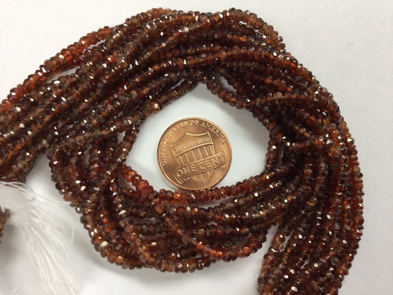 Natural Brown Zircon Rondelles Faceted