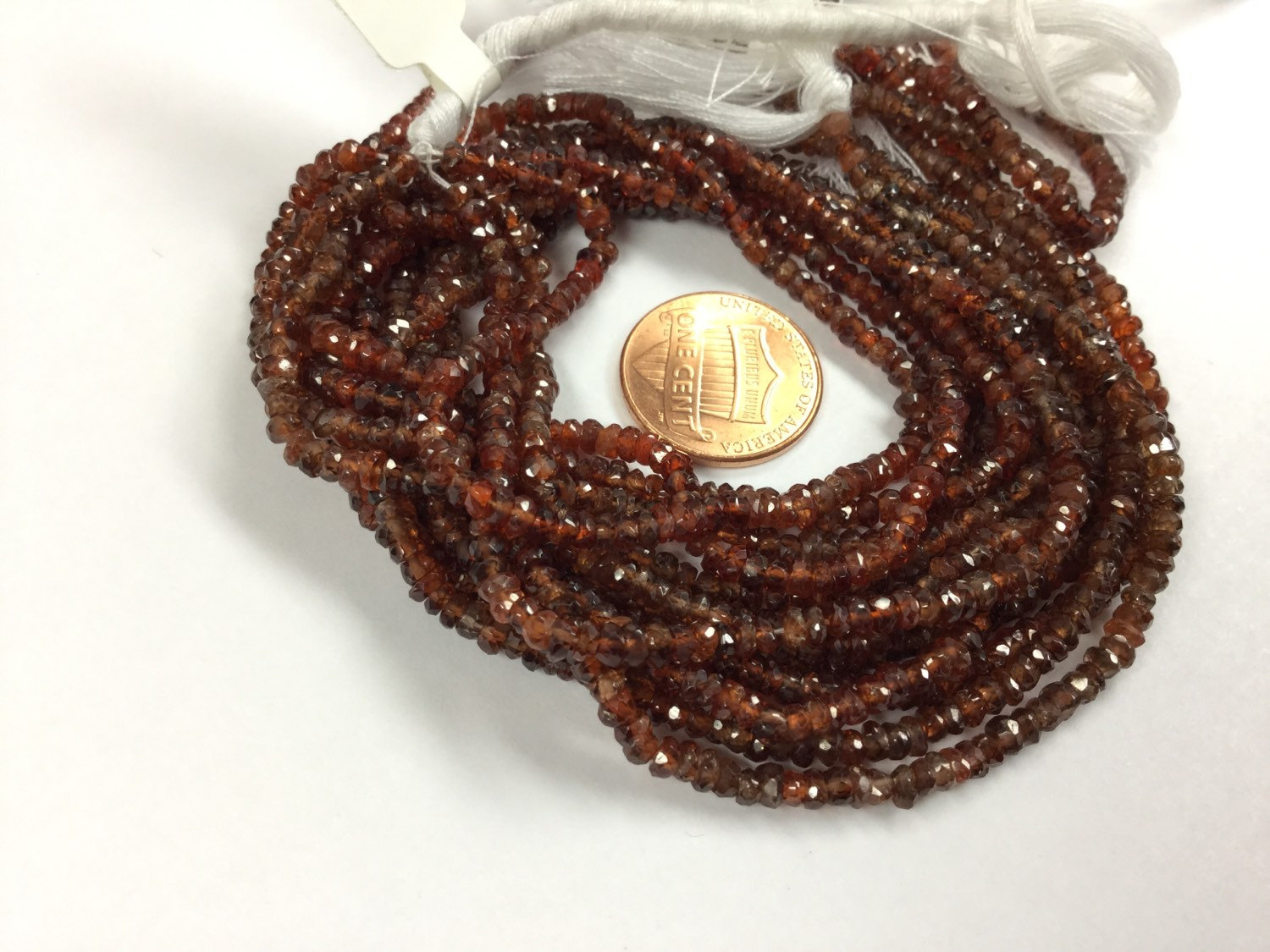 Natural Brown Zircon Rondelles Faceted