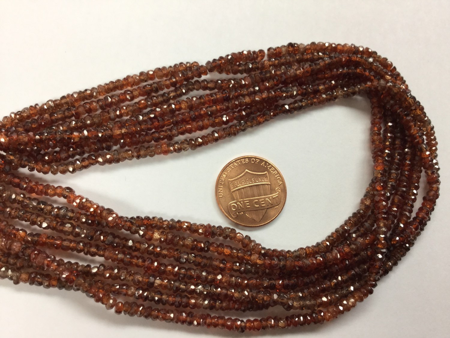 Natural Brown Zircon Rondelles Faceted