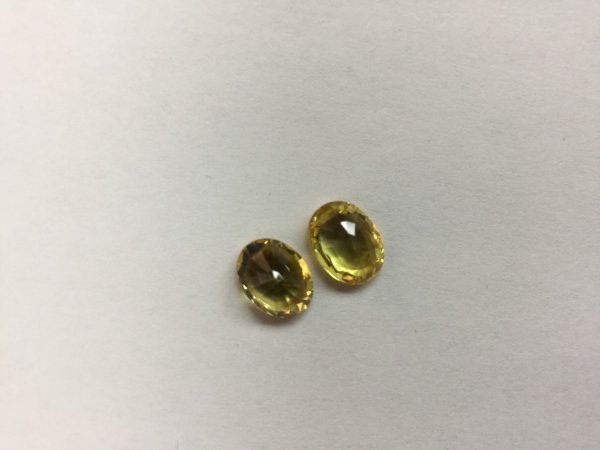 Natural Cetrine Sapphire Ovals Faceted
