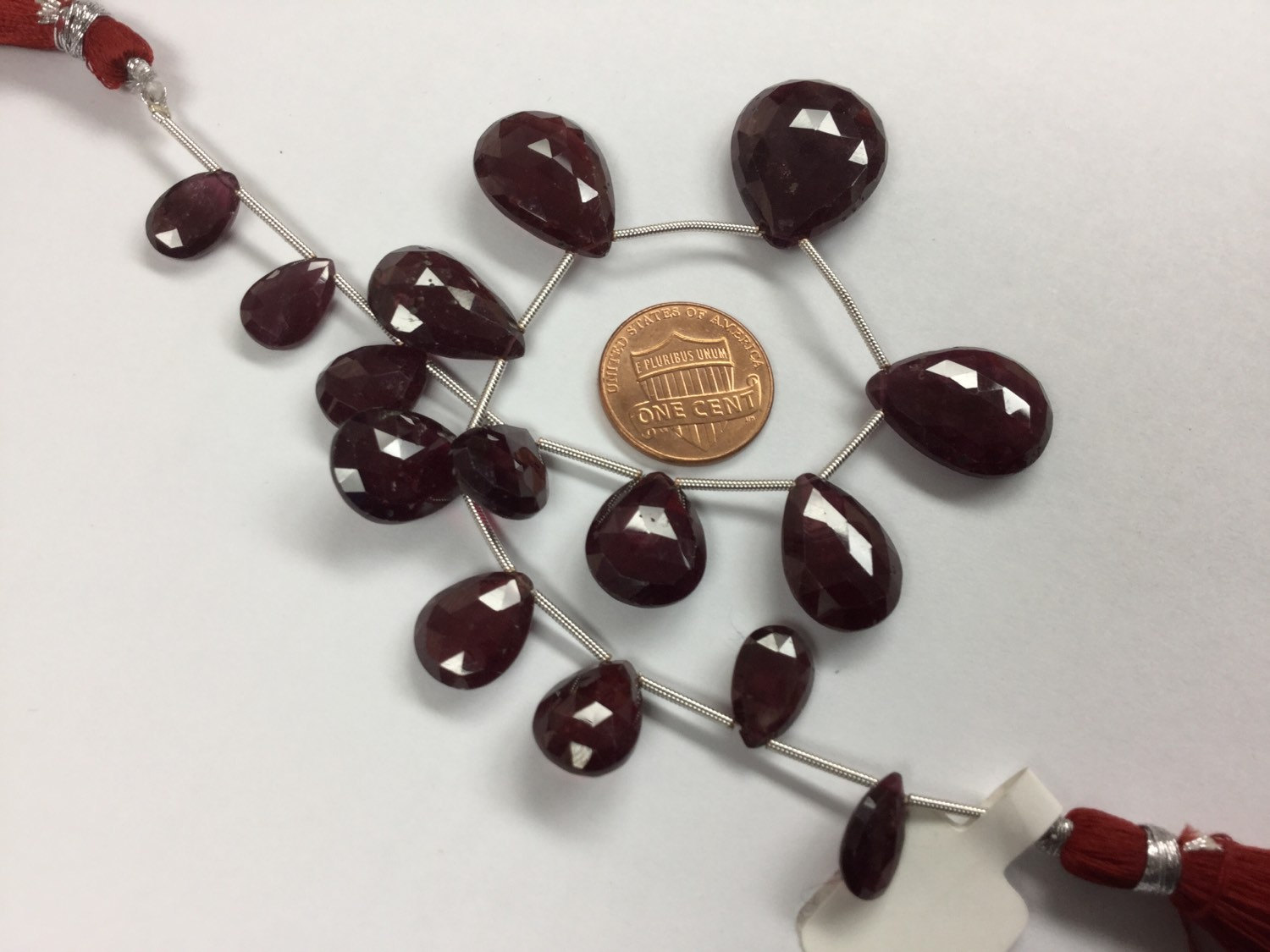 Natural Garnet Pears Faceted
