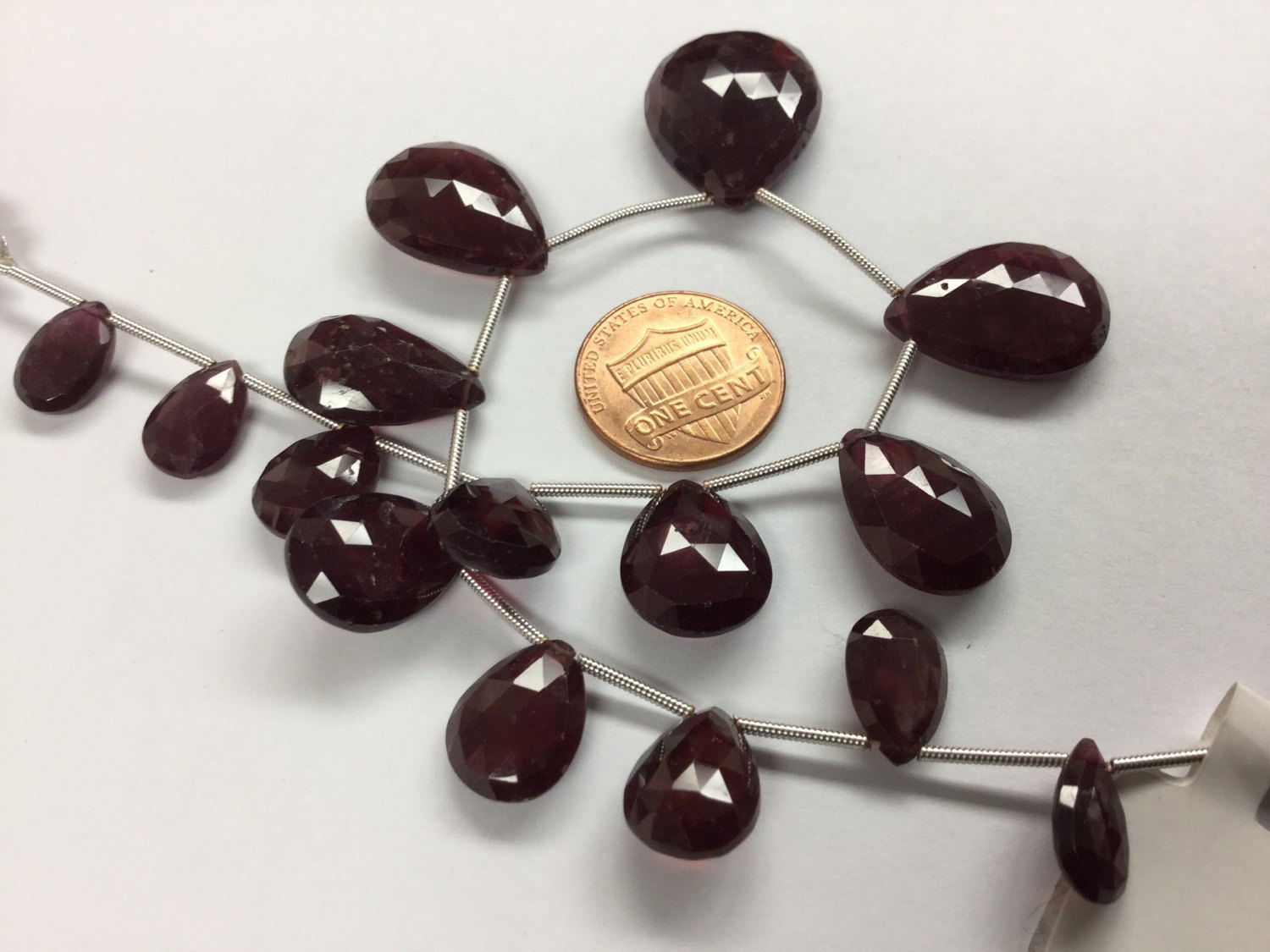 Natural Garnet Pears Faceted