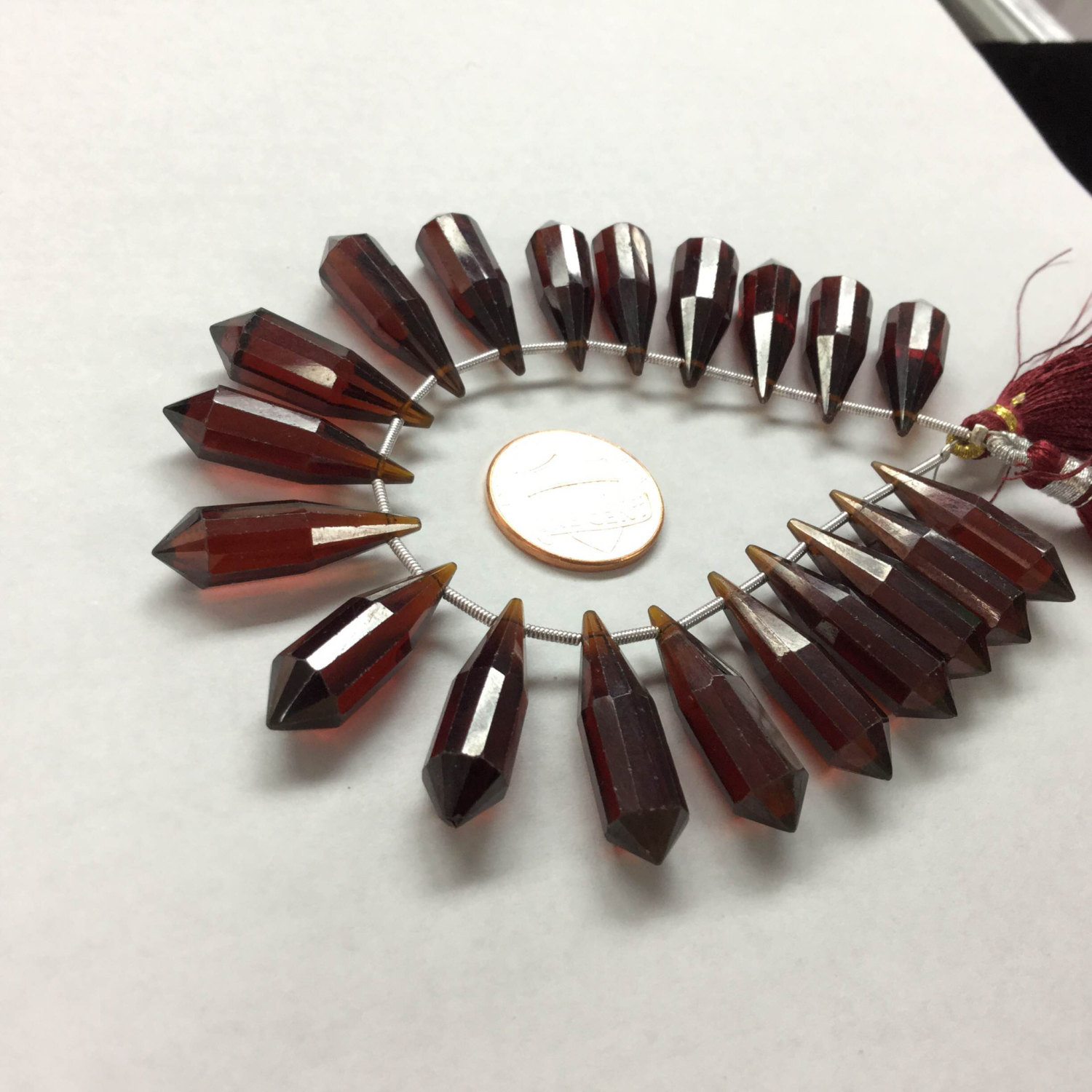 Hydro Red Pencil Cut Faceted