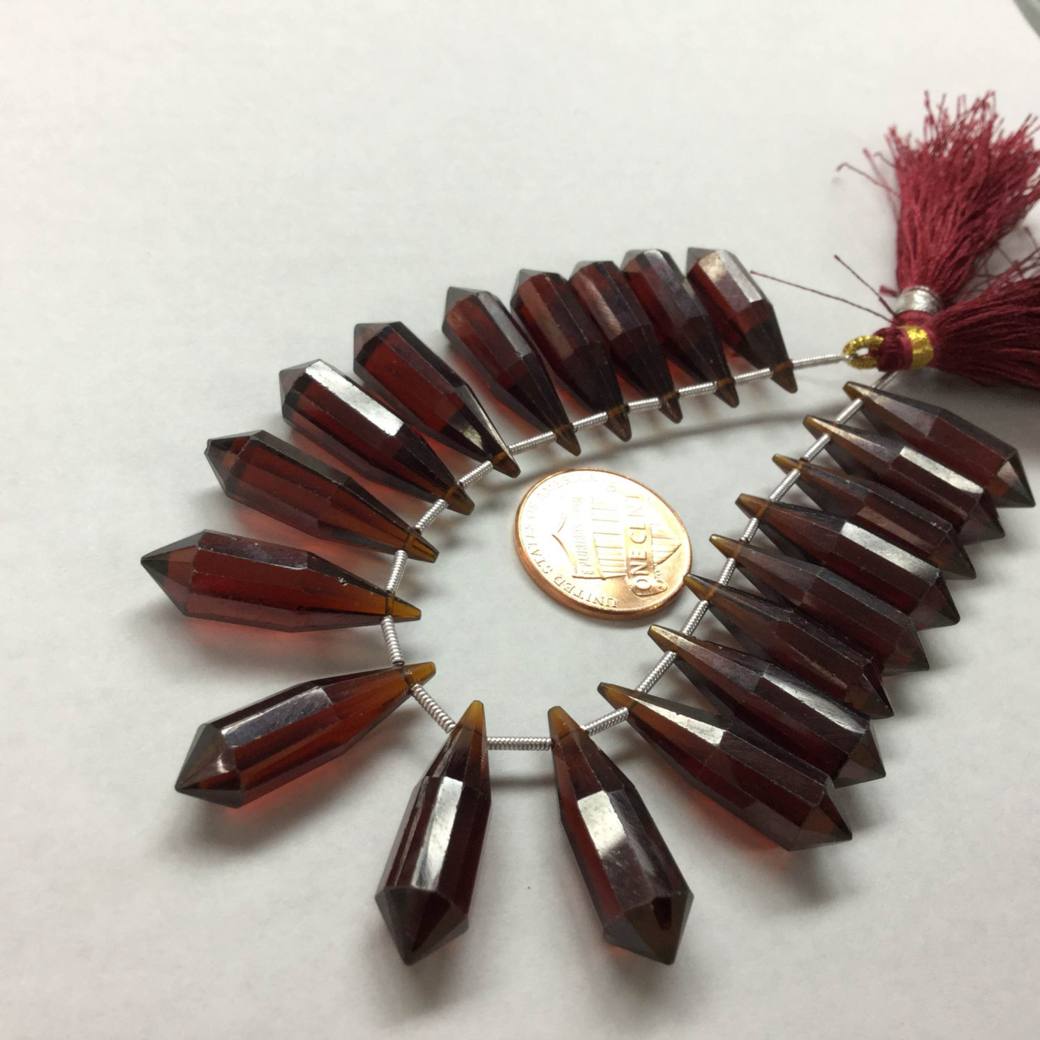 Hydro Red Pencil Cut Faceted