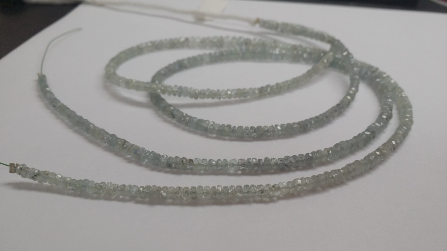 Natural Gray Sapphire Rondelle