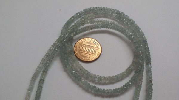 Natural Gray Sapphire Rondelle