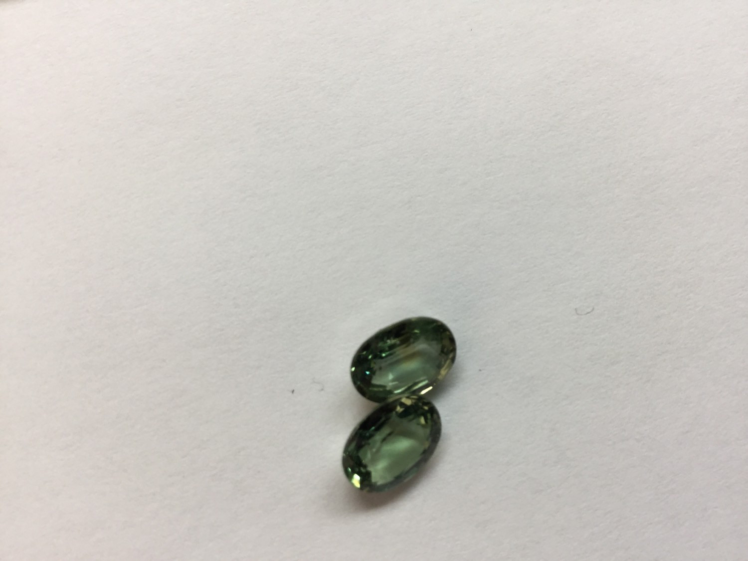 Natural Green Sapphire Ovals Faceted