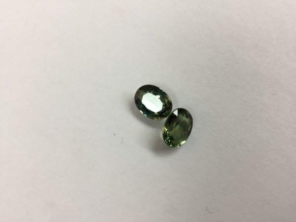 Natural Green Sapphire Ovals Faceted
