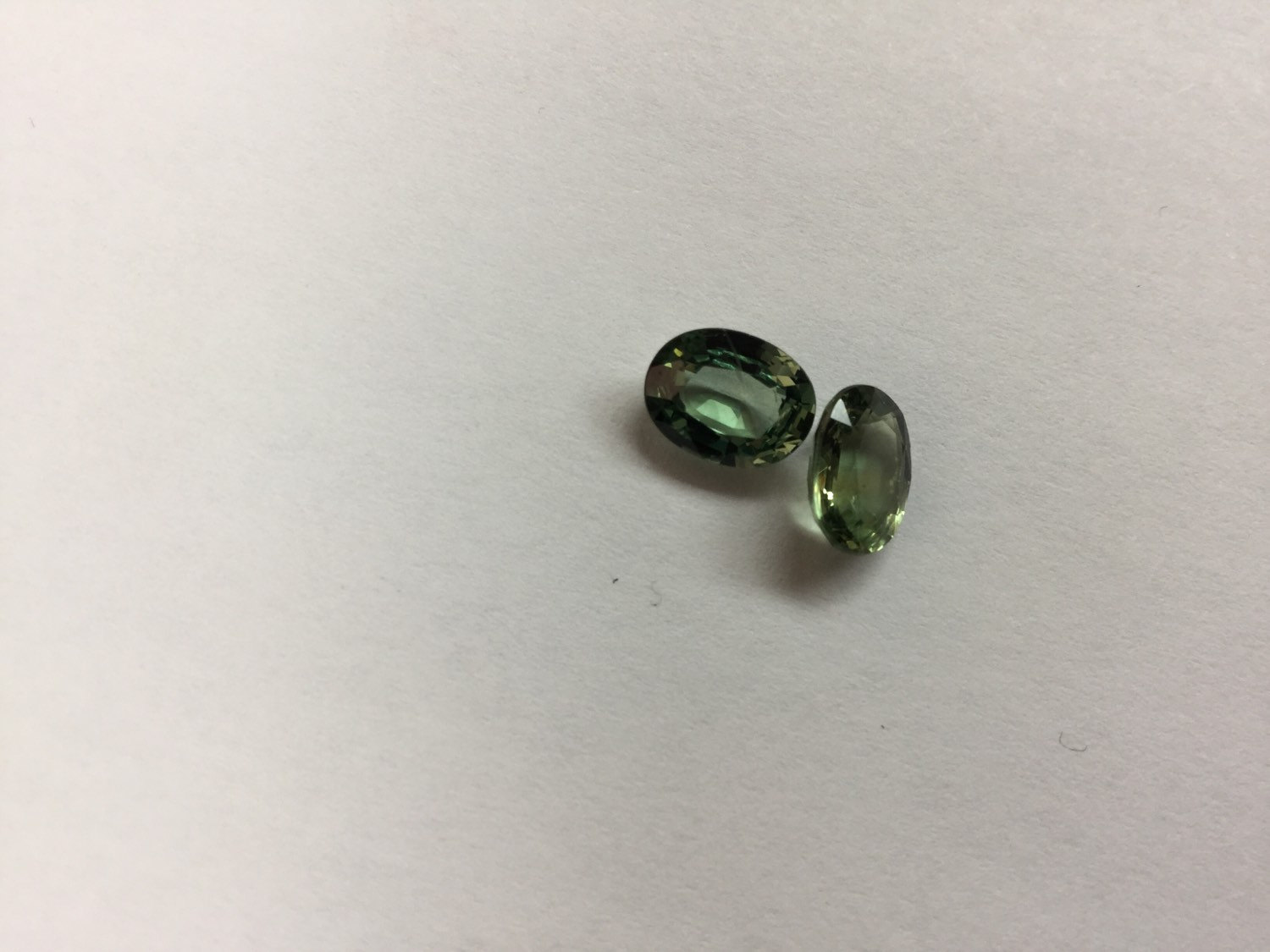 Natural Green Sapphire Ovals Faceted