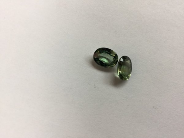 Natural Green Sapphire Ovals Faceted