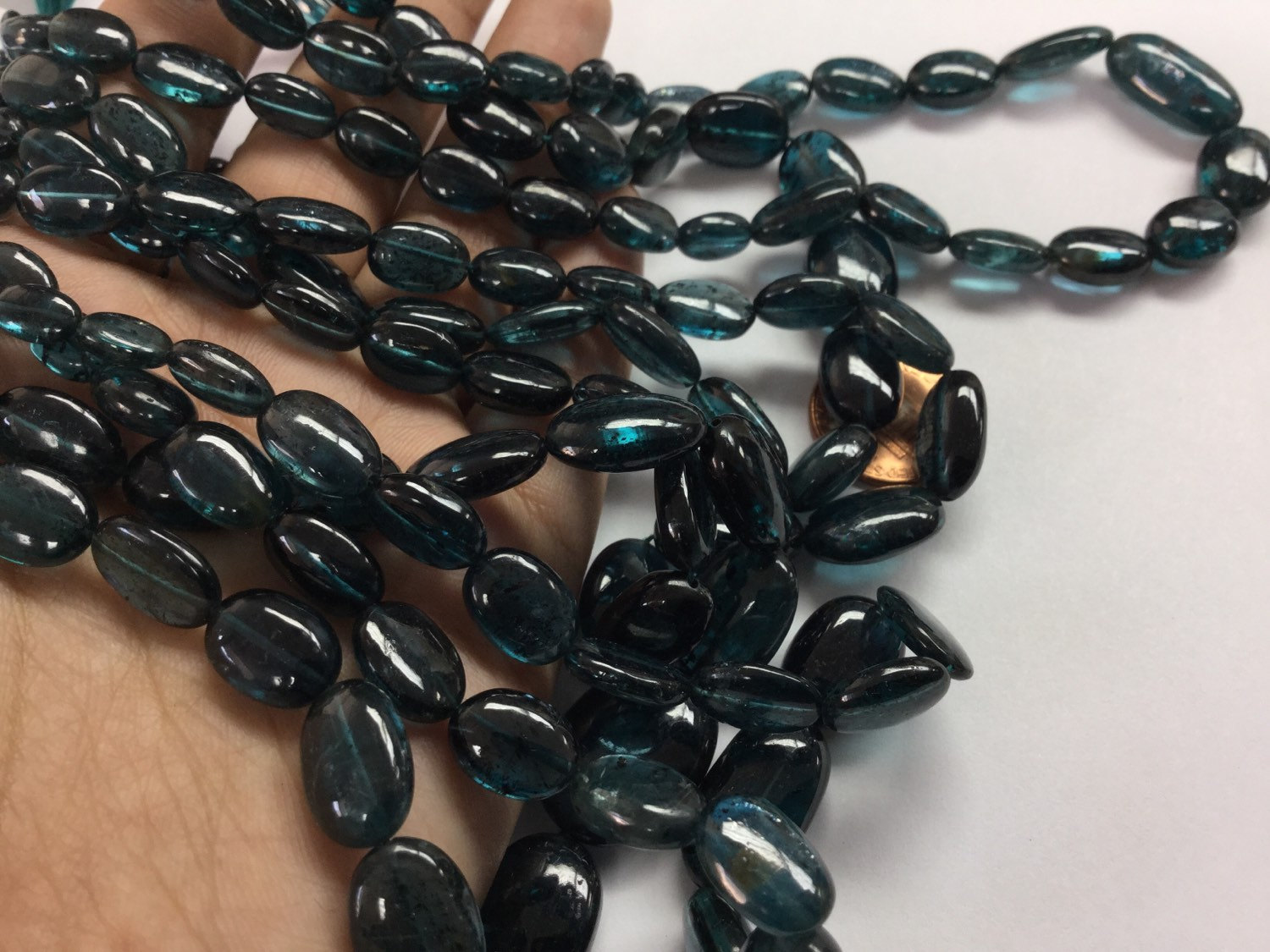 Natural Kyanite Ovals Smooth graduated