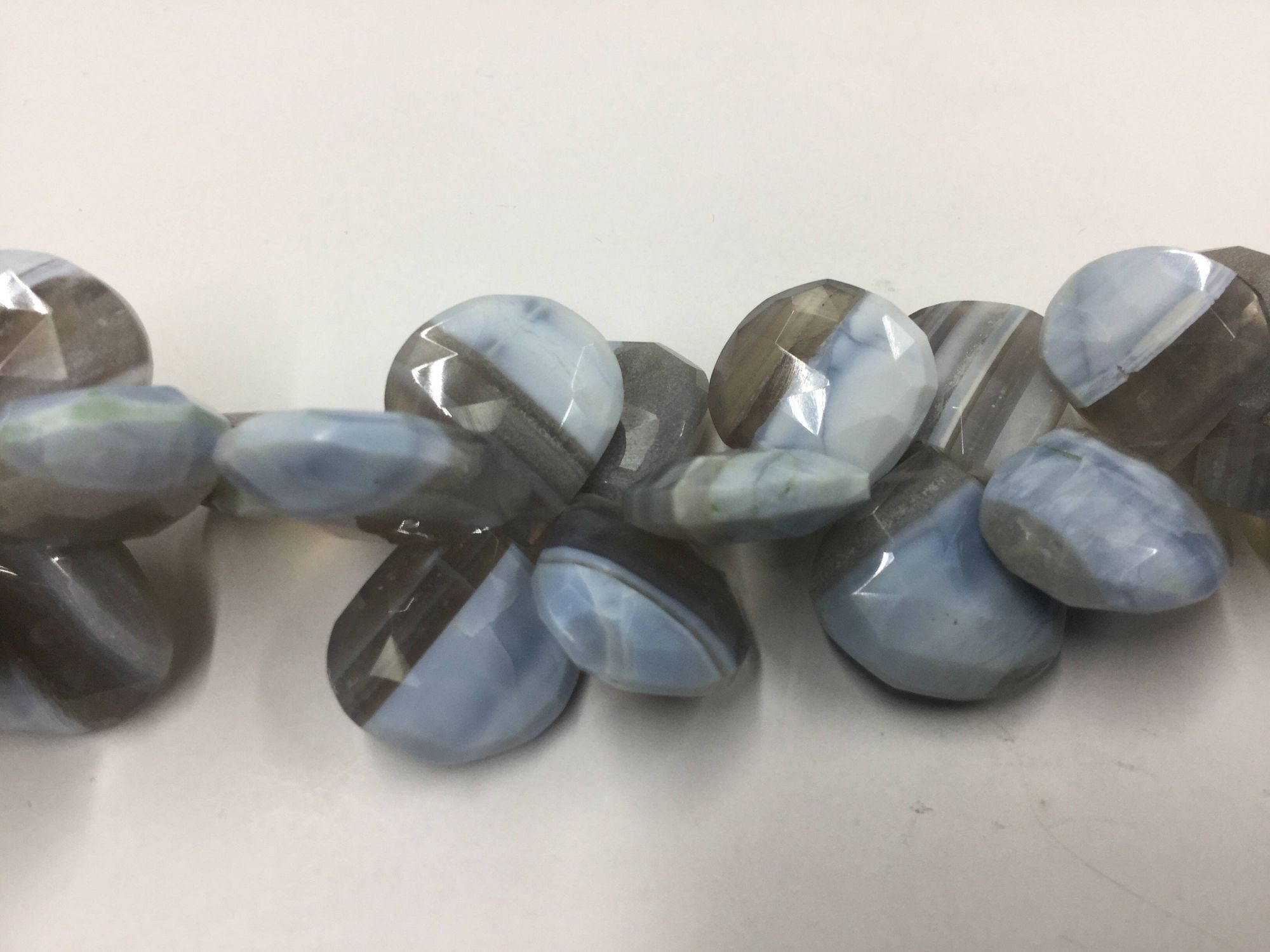 Natural Lace Opal Hearts Faceted