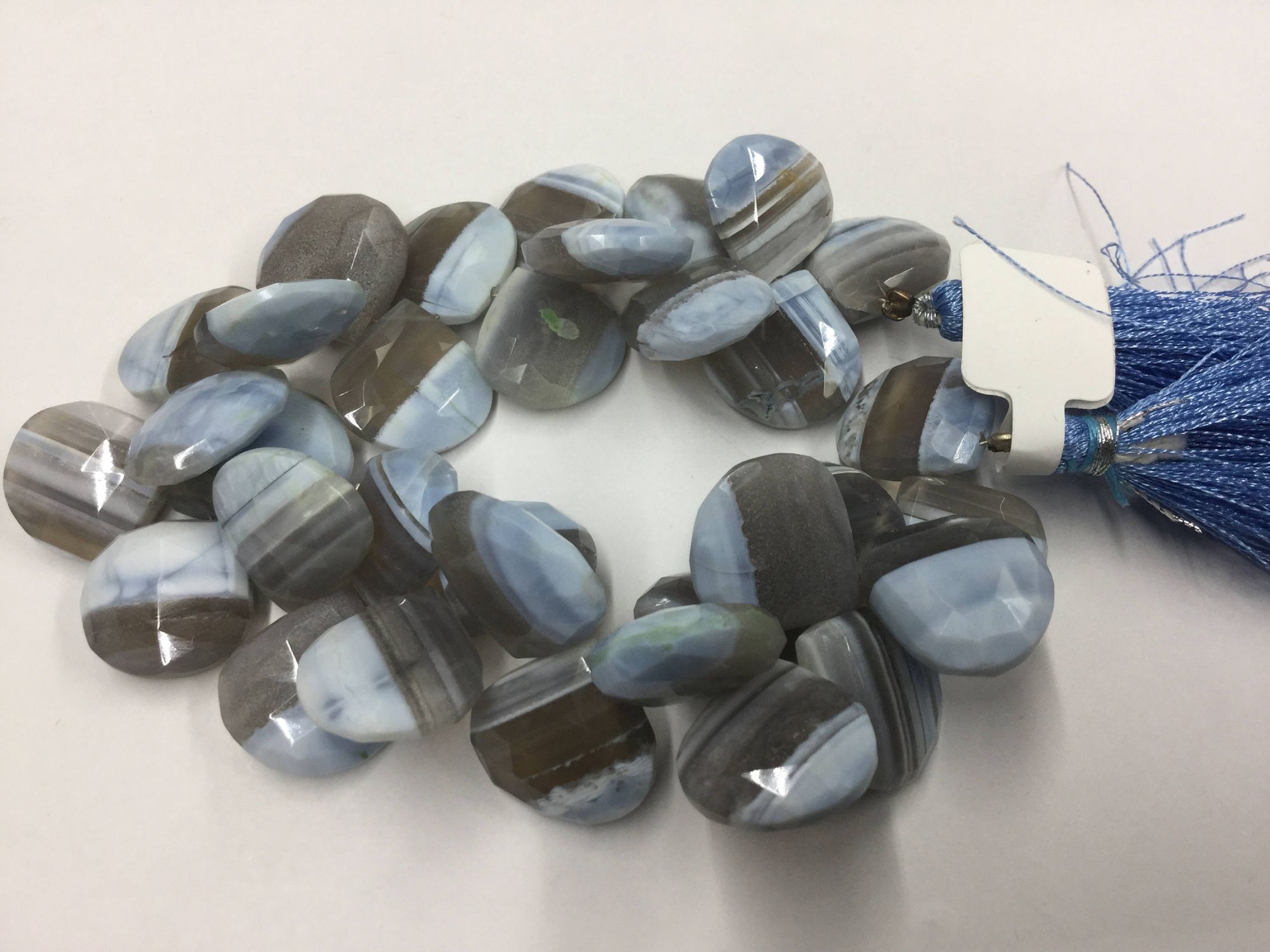 Natural Lace Opal Hearts Faceted