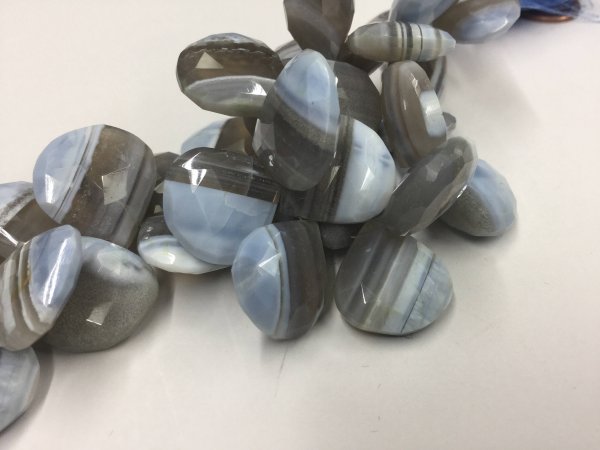 Natural Lace Opal Hearts Faceted