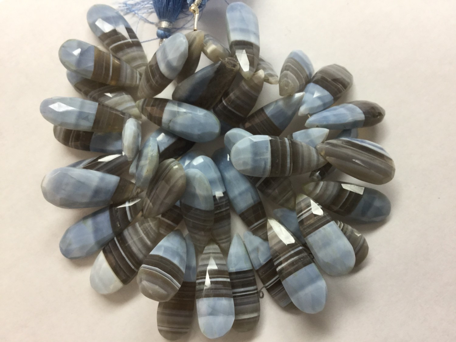 Natural Lace Opal Pears Faceted