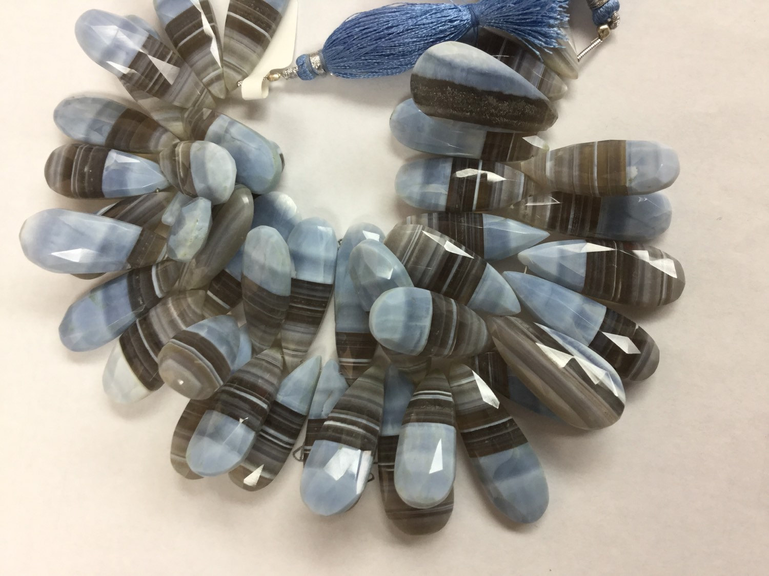 Natural Lace Opal Pears Faceted