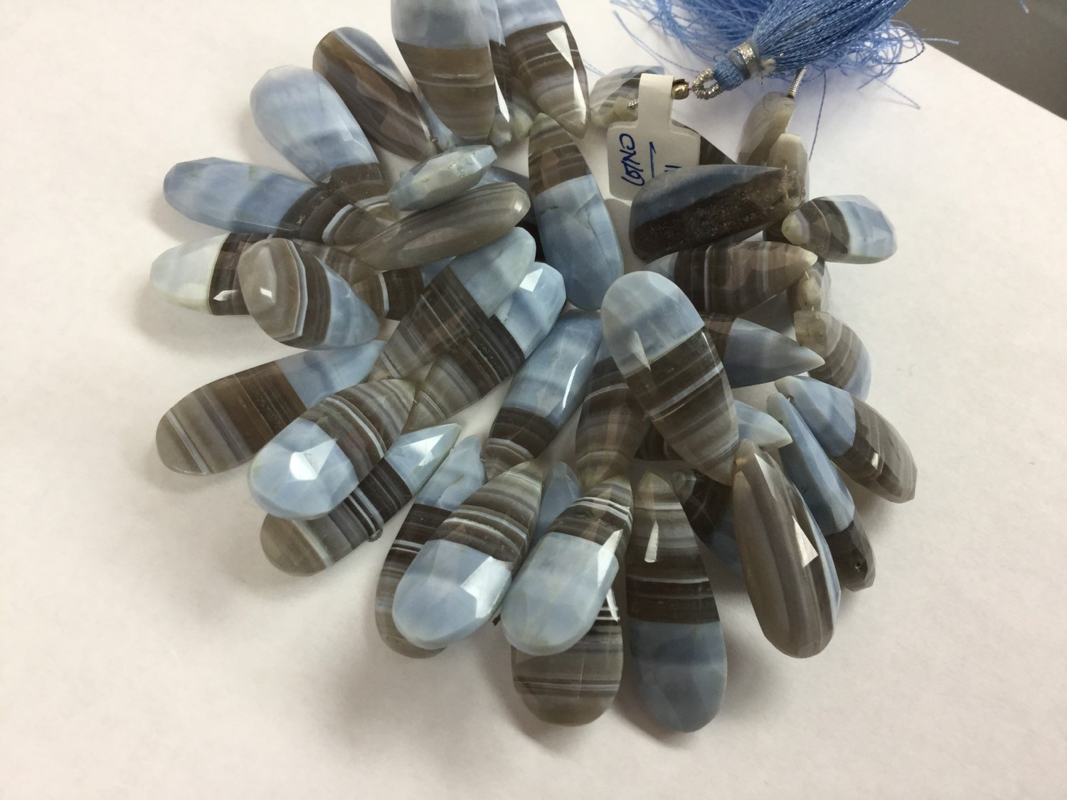 Natural Lace Opal Pears Faceted