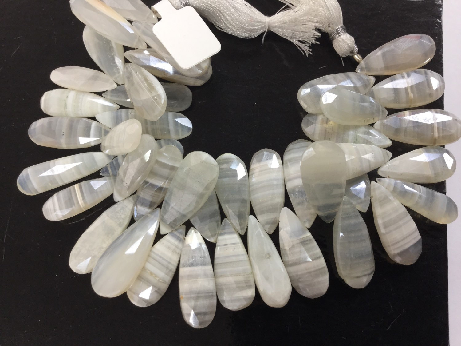 Natural Lace Opal Pears Faceted