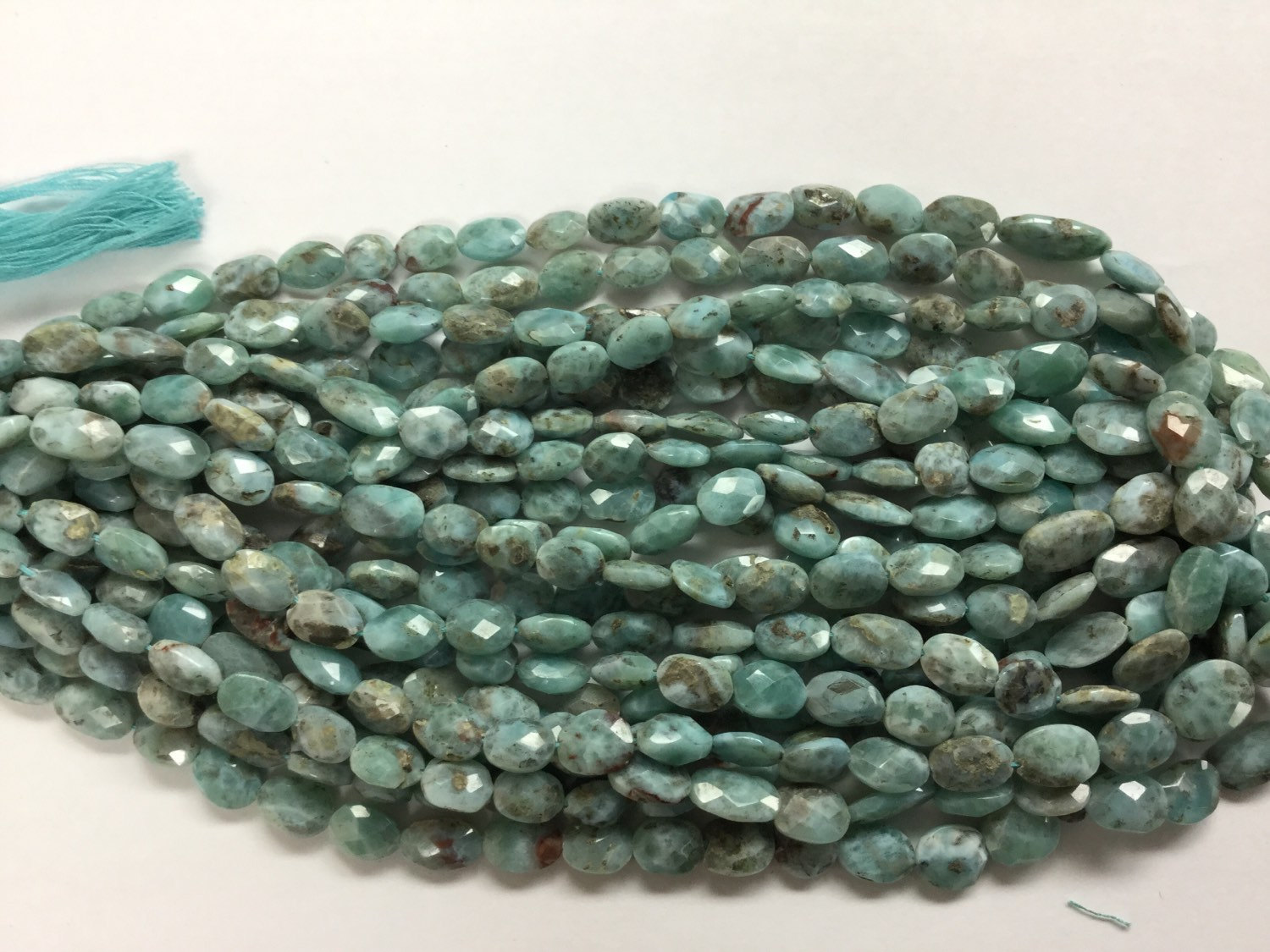 Natural Larimar Ovals Faceted