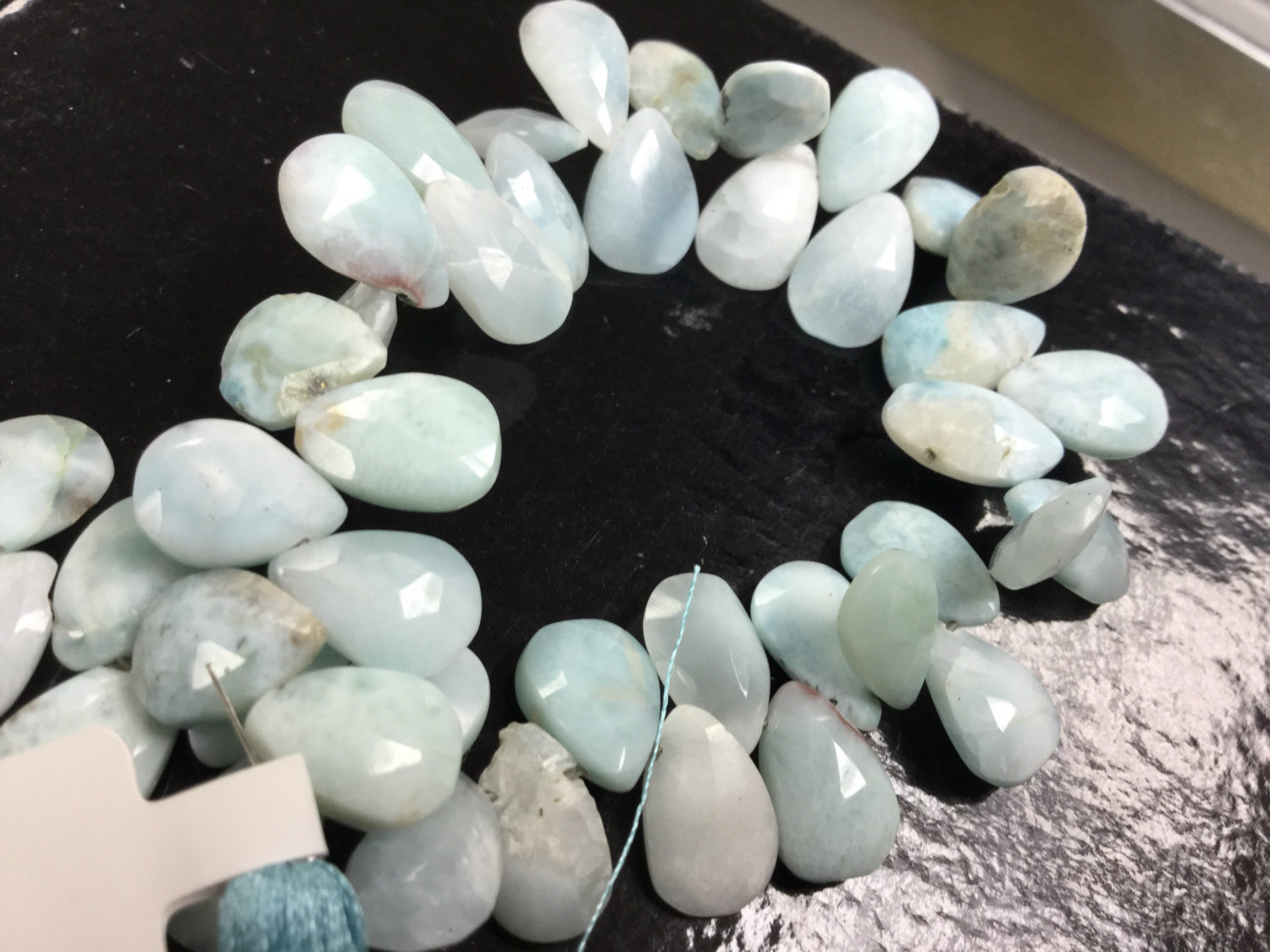Natural Larimar Pears