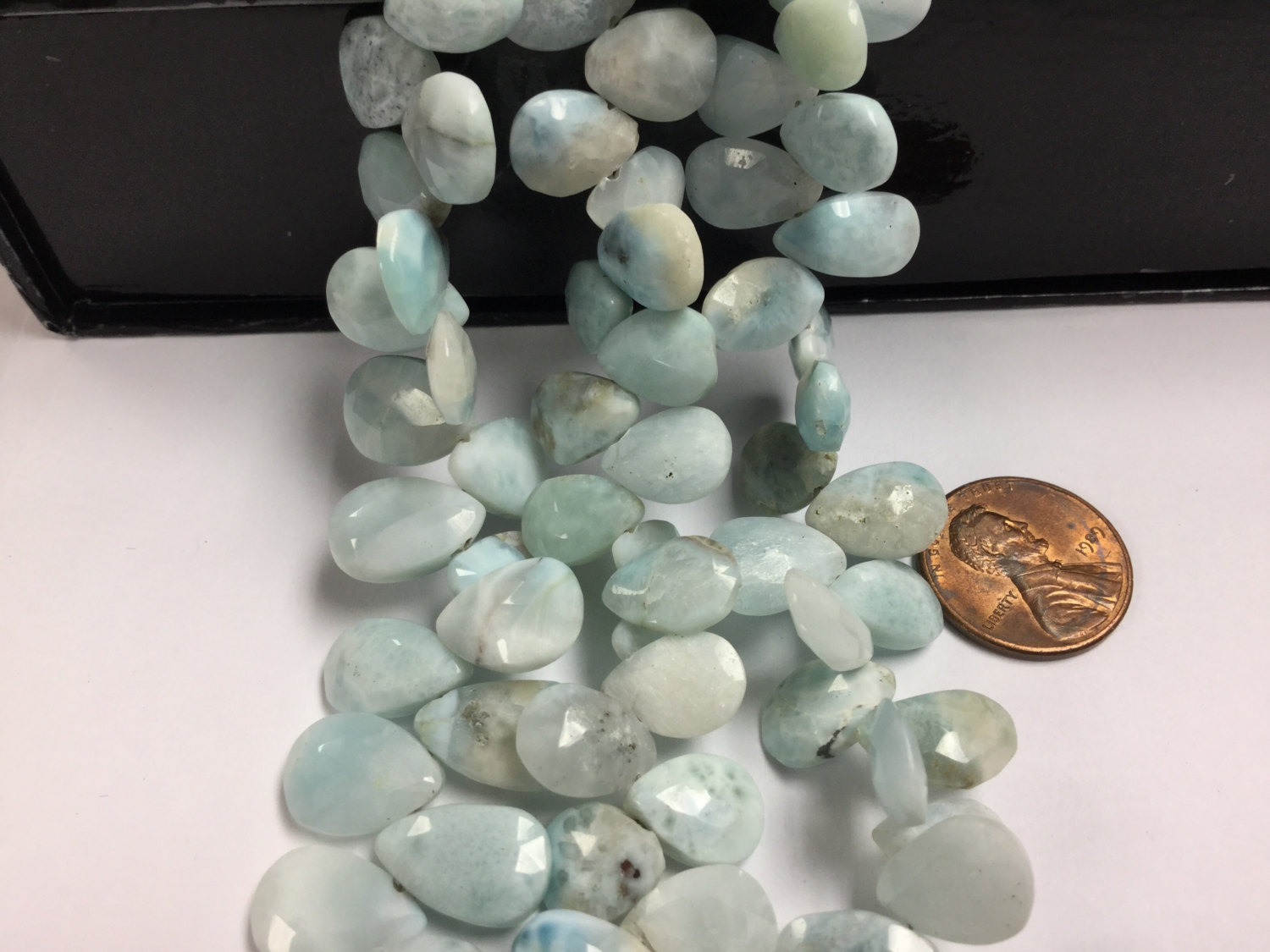 Natural Larimar Pears