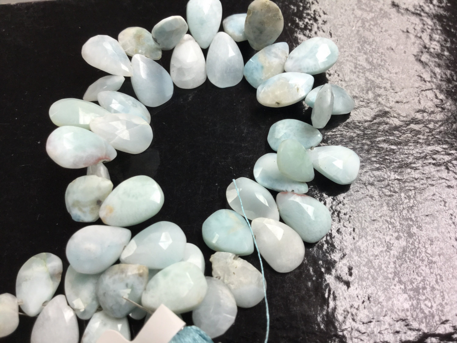 Natural Larimar Pears