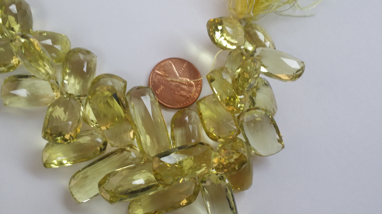 Natural Lemon Yellow Quartz Nuggets Faceted