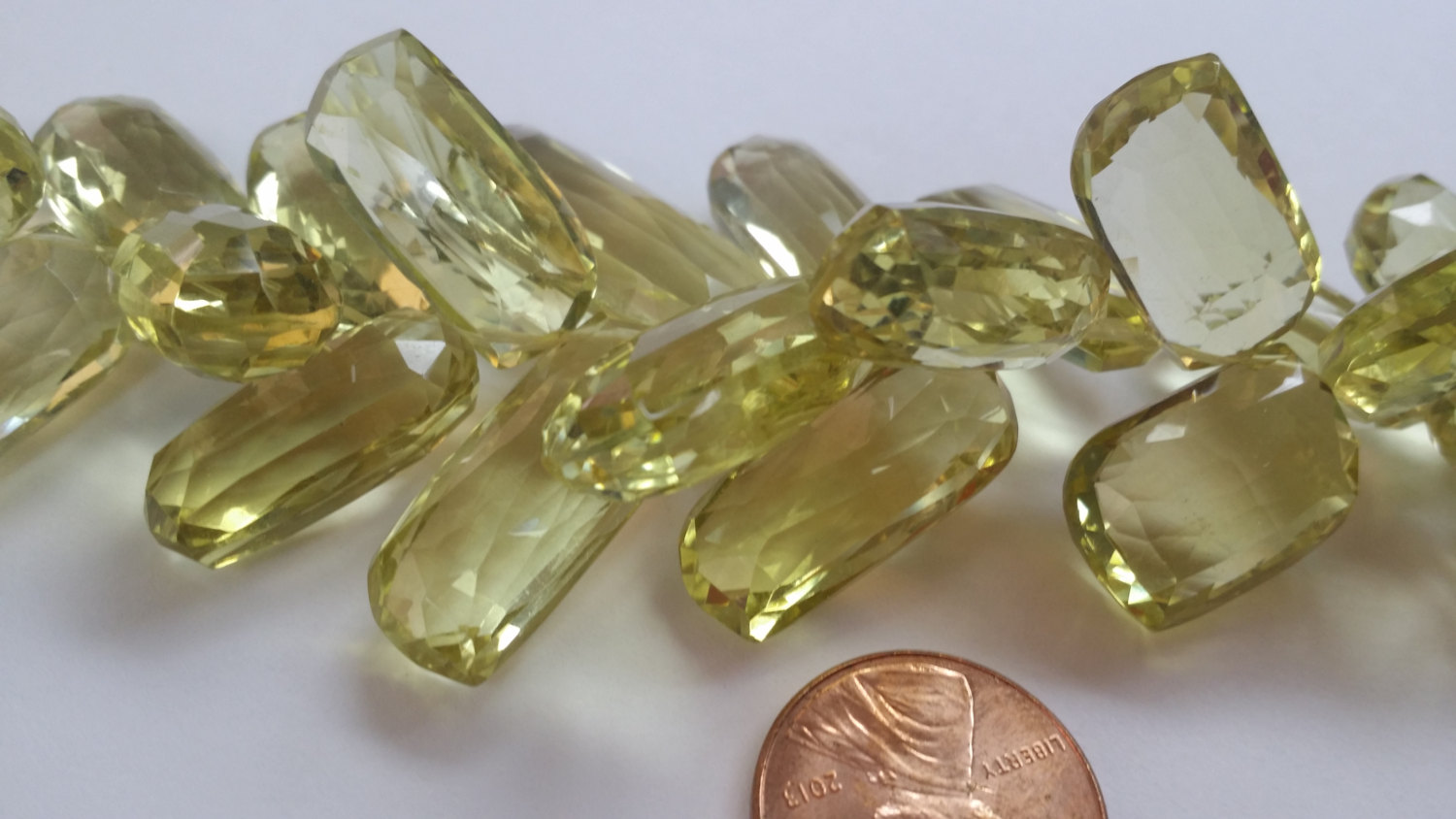 Natural Lemon Yellow Quartz Nuggets Faceted