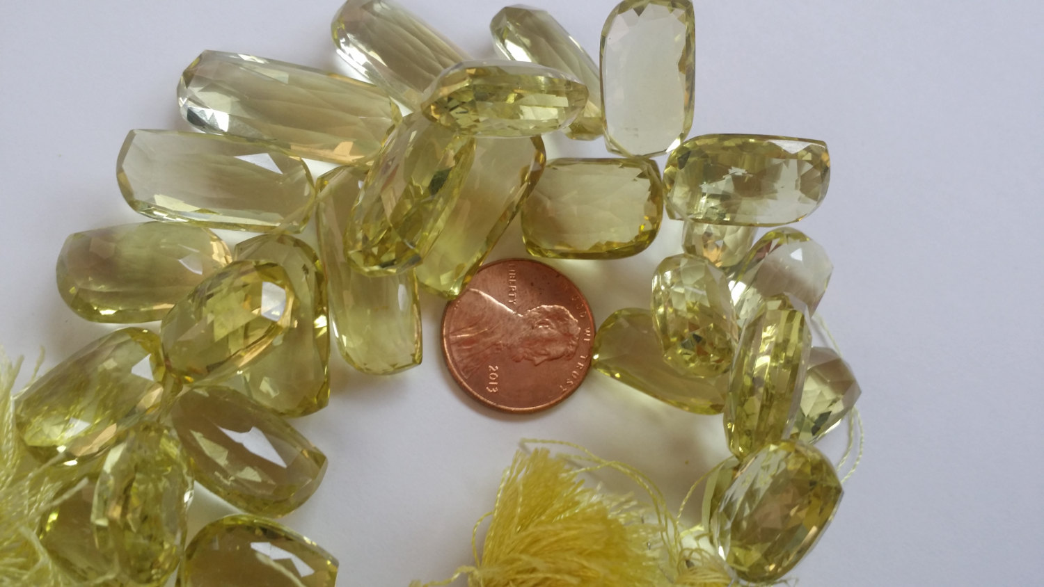 Natural Lemon Yellow Quartz Nuggets Faceted