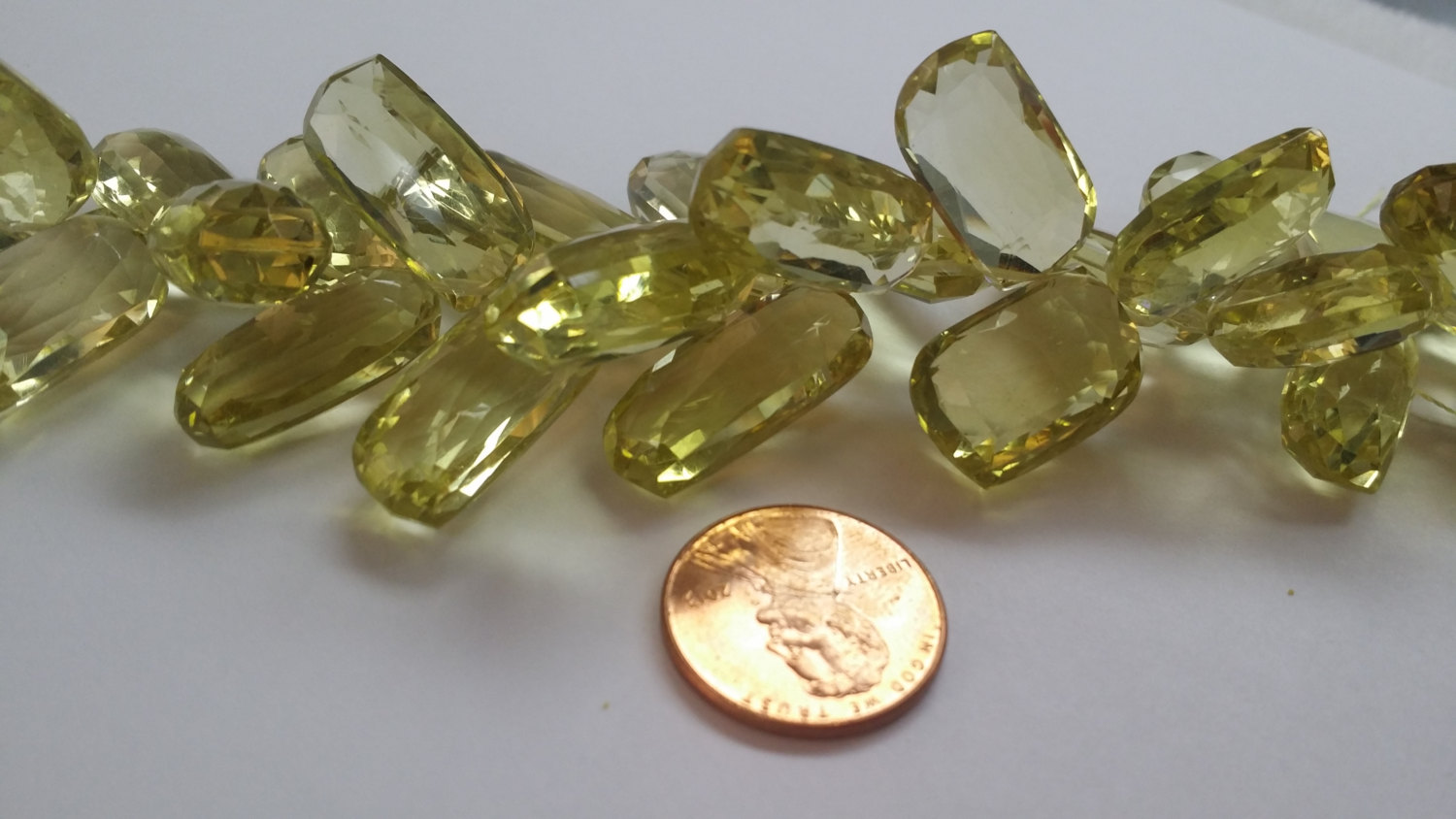 Natural Lemon Yellow Quartz Nuggets Faceted