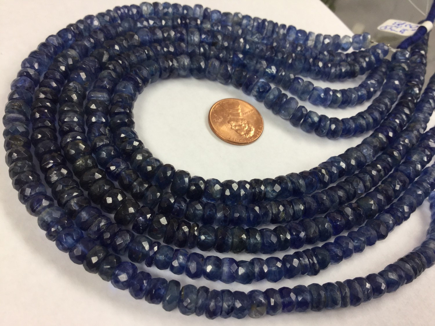 Natural Blue Kyanite Rondelle Faceted