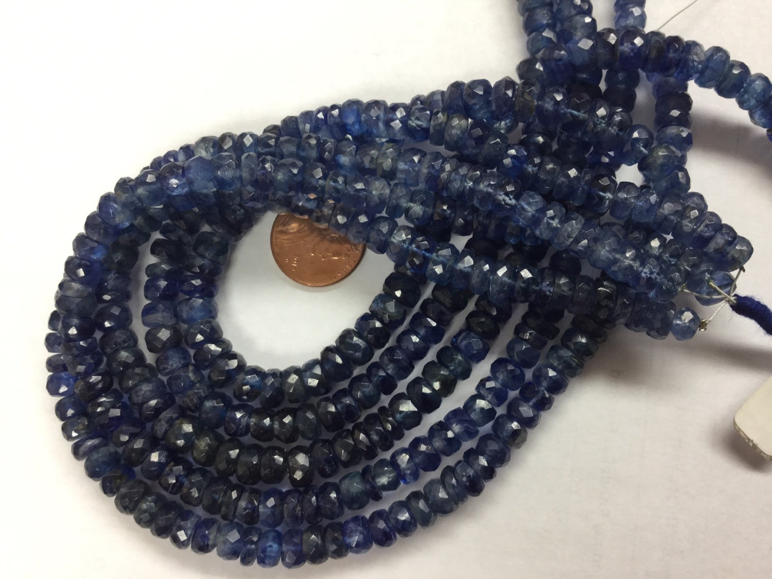 Natural Light Blue Kyanite Rondelles Faceted