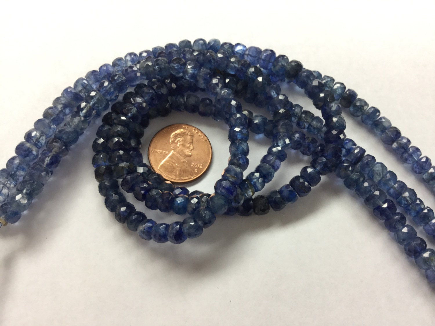Natural Light Blue Kyanite Rondelles Faceted