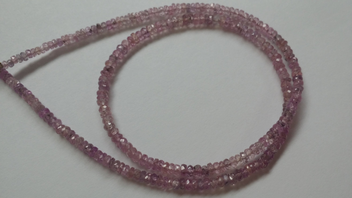 Natural Light Pink Sapphire Rondelles