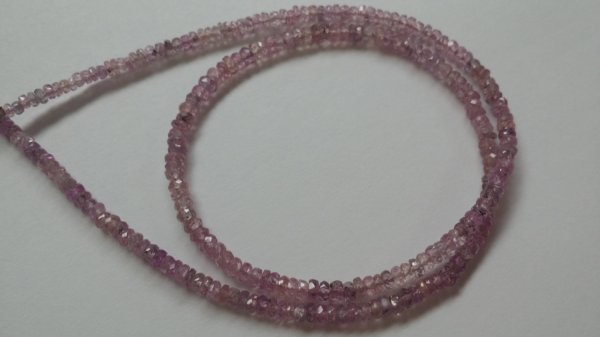 Natural Light Pink Sapphire Rondelles