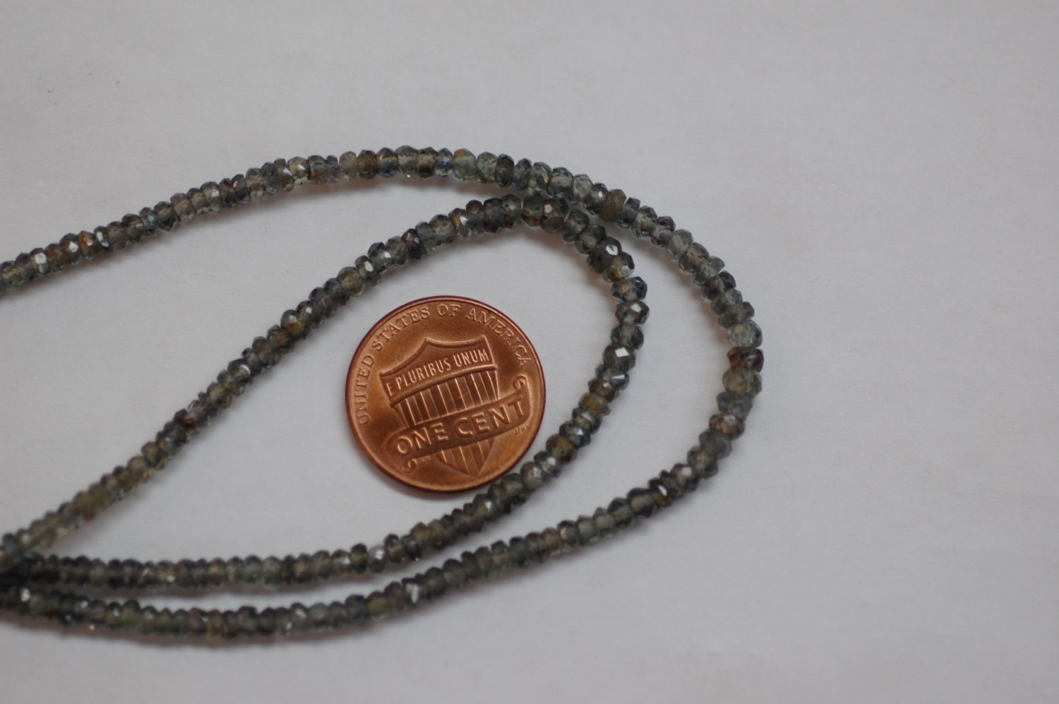 Natural Madagascar Greenish Grey Sapphire Rondelle Faceted