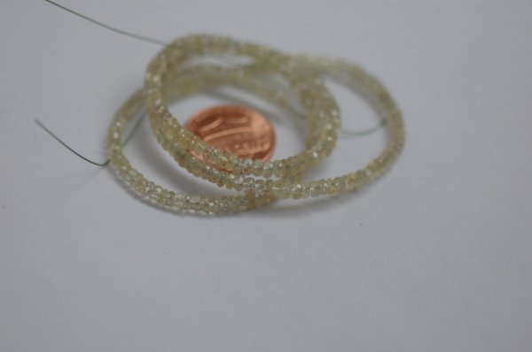 Natural Madagascar Yellow Sapphire Rondelle Faceted
