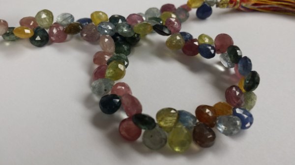 Natural Multi Color Sapphire Hearts Faceted