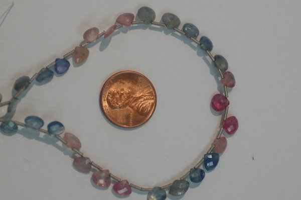 Natural Multi Sapphire Hearts Faceted