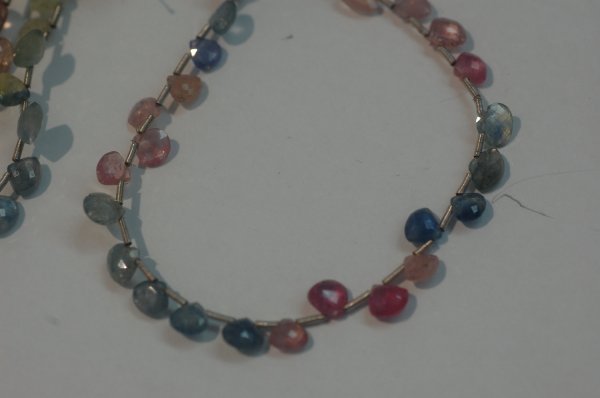 Natural Multi Sapphire Hearts Faceted
