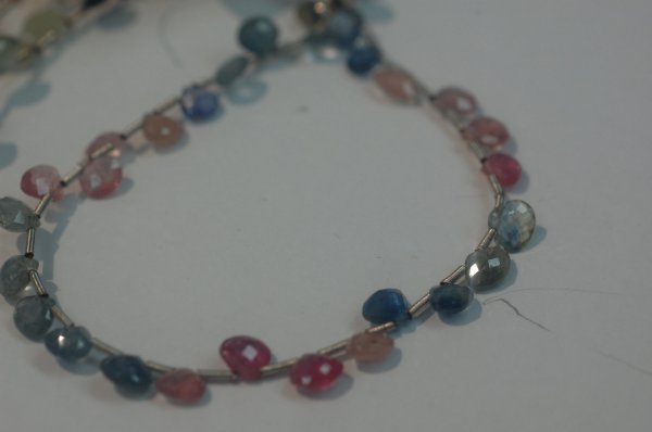 Natural Multi Sapphire Hearts Faceted