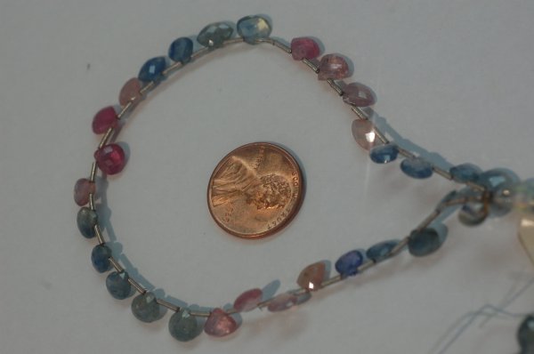 Natural Multi Sapphire Hearts Faceted