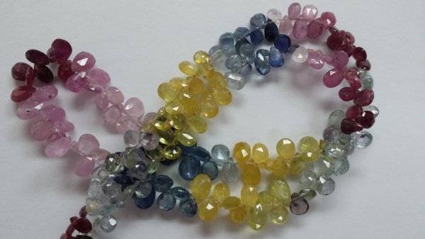 Natural Multi Sapphire Pears