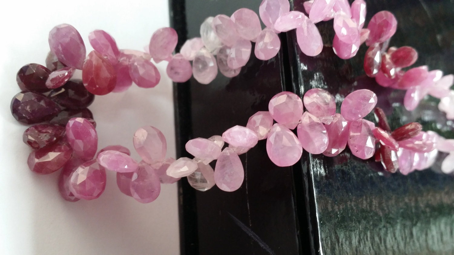 Natural Multi Sapphire Pears Faceted